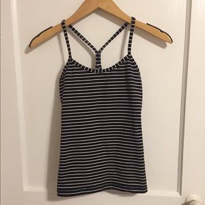 COPY - Lululemon Power Y Tank Top striped size 4 …